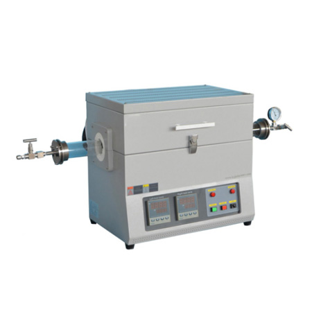 Dual Zones Horizontal Vacuum Tube Furnace with Quartz Tube