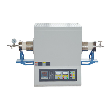 Compact 1400C Electric Tube Furnace with 80mm Alumina Tube & Vacuum Flanges / Valves